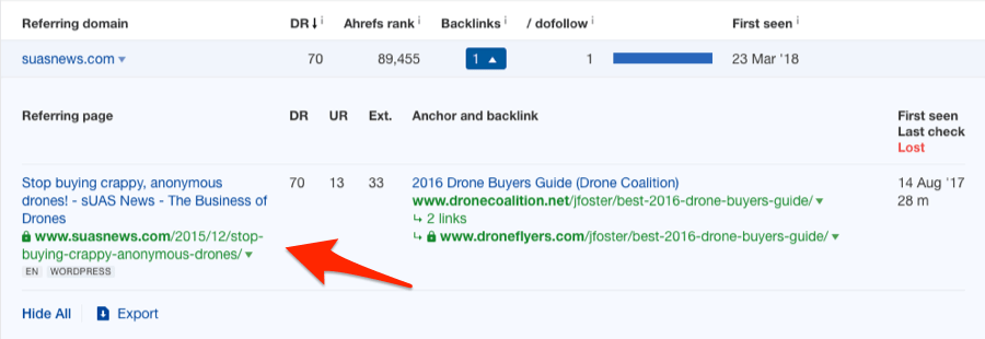 droneflyer broken link op