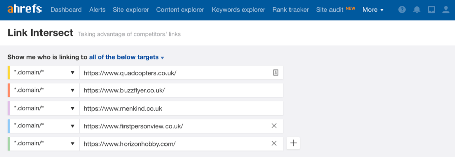 link intersect tool