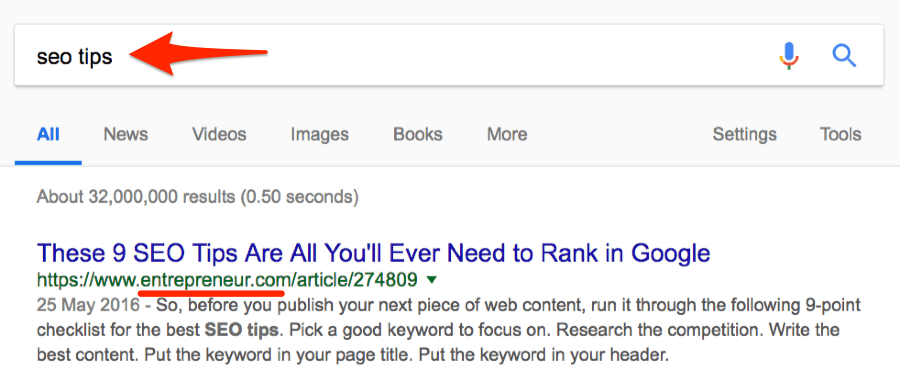 seo tips entrepreneur