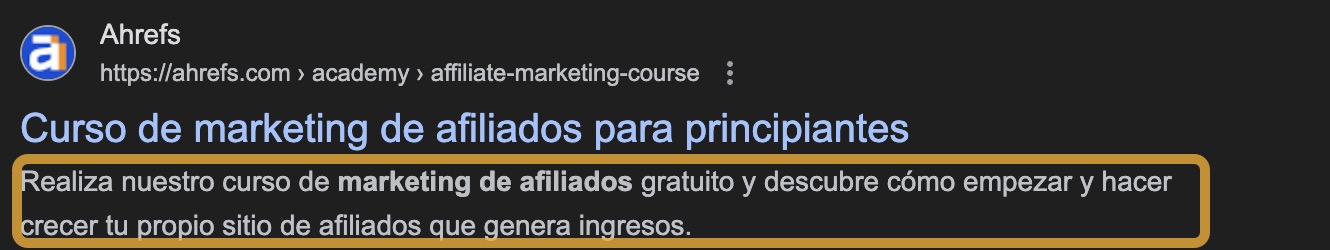 Meta descripcion