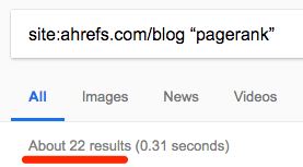 pagerank results