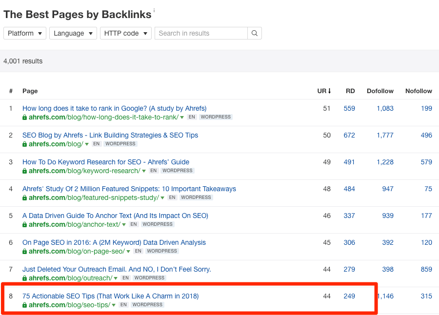seo tips ahrefs