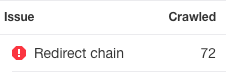 redirect chain site audit