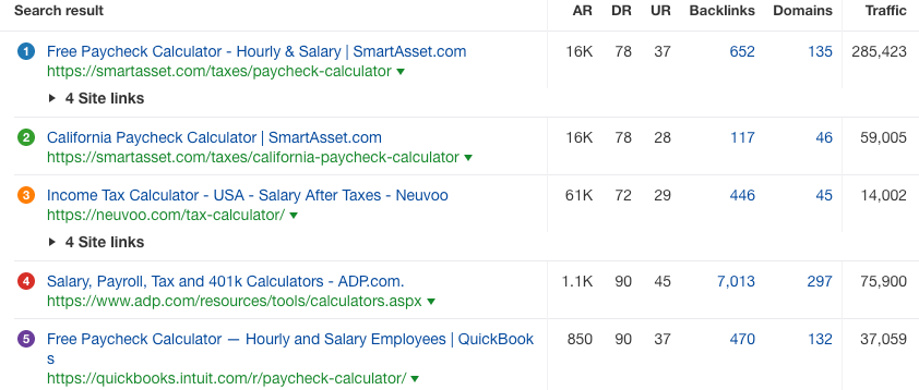 tax calculators