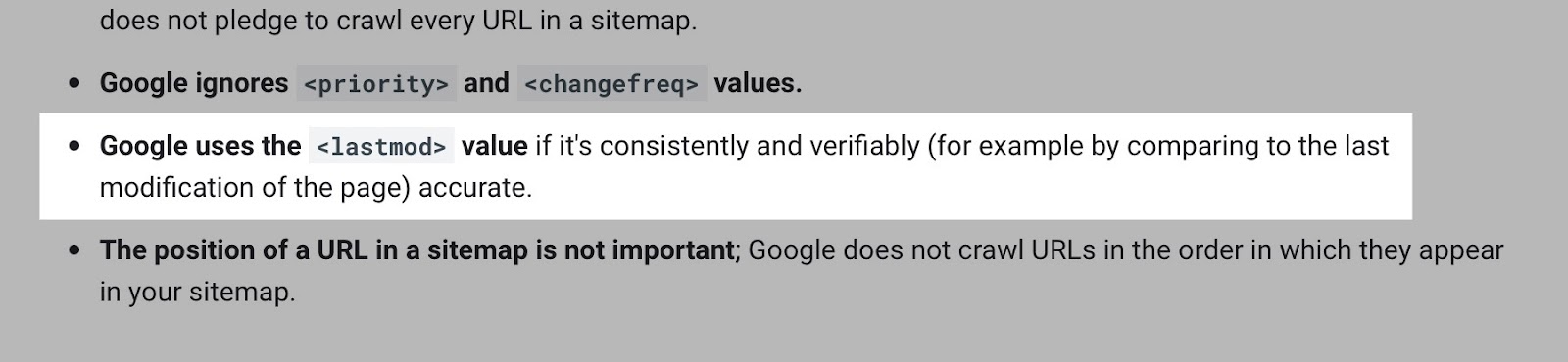 Excerpt of Google article