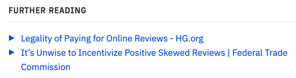 Example of a "further reading" section on the Ahrefs Blog