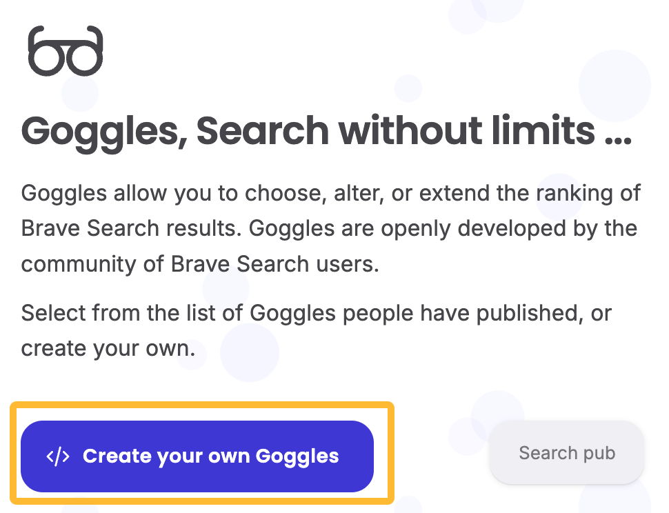 Create your own Goggles