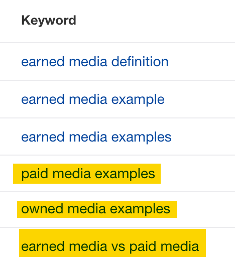Potential subtopics to cover